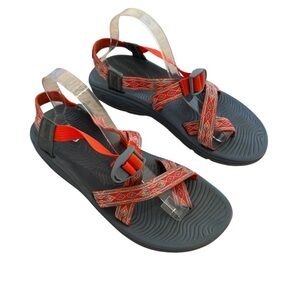 Chaco Z2 Women's Sandals Diamond Orange Silver Gray Size 11
